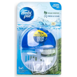 AMBIENTADOR AMBIPUR WC AGUA FRESCA Y MENTA 55 ML C/6 UDS