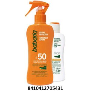 BABARIA BRONC.PISTOLA LECHE FP-50 200 ML.+AFTERSUN 100 ML.C/ 6 UD