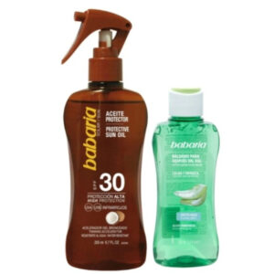 BABARIA BRONC.PISTOLA ACEITE FP30 200ML+AFT. 100ML C/ 6 UDAFT. 100ML C/ 6 UD