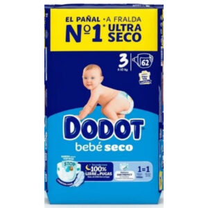 PAÑAL DODOT ETAPAS 6 -10 KG 62 UDS T-3 C/ 3 UDS