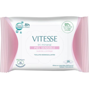 TOALLITAS DESMAQUILLANTE VITESSE TRI-MINERAL P.SENSIBLE C/ 12 UDS
