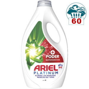 DETER.ARIEL LIQUIDO 60 DOSIS PLATINUM 2700 ML C/ 4 UDS00 ML C/ 4 UDS00 ML C/ 4 UDS00 ML C/ 4 UDS